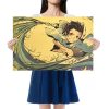 Hot Anime Posters Demon Slayer Vintage Retro Kraft Paper Poster Theme Bar Cafe Home Decor Painting - Anime Posters Shop