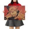 TIE LER Classic Kraft Paper Poster Jujutsu Kaisen Series Anime Character Poster Bar Cafe Interior Decoration 6 - Anime Posters Shop