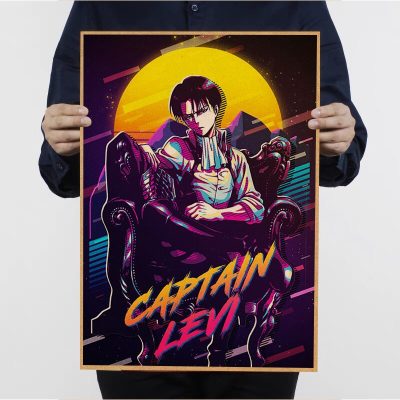 Attack On Titan Levil Ackerman Classic Movie Posters Decoracion Painting Wall Art Kraft Paper Home Decor 4 - Anime Posters Shop