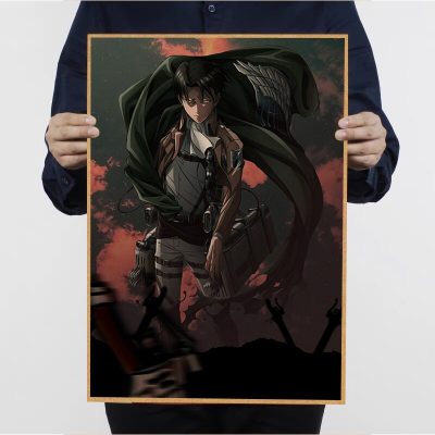 Attack On Titan Levil Ackerman Classic Movie Posters Decoracion Painting Wall Art Kraft Paper Home Decor 6 - Anime Posters Shop