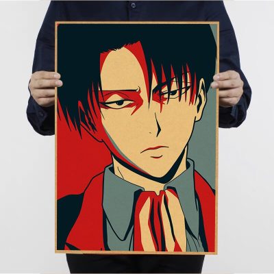 Attack On Titan Levil Ackerman Classic Movie Posters Decoracion Painting Wall Art Kraft Paper Home Decor 9 - Anime Posters Shop